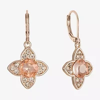 Monet Jewelry Womens Orange Clover Drop Earrings