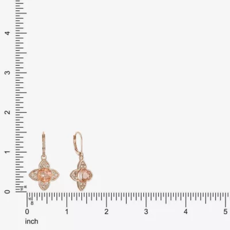 Monet Jewelry Womens Orange Clover Drop Earrings