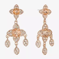 Monet Jewelry Womens Orange Clover Hypoallergenic Drop Earrings