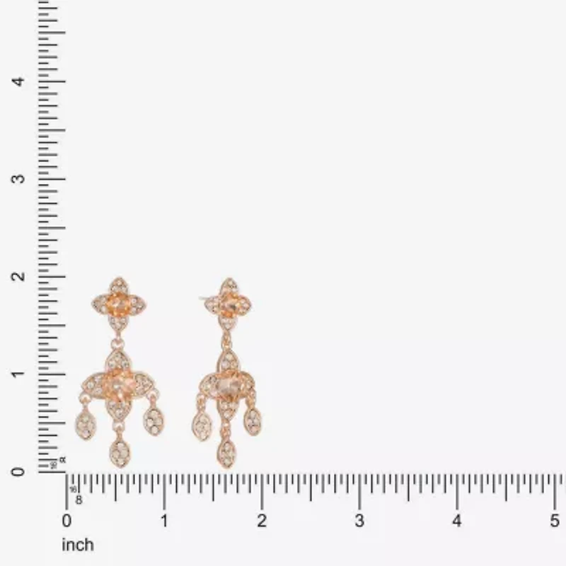 Monet Jewelry Womens Orange Clover Hypoallergenic Drop Earrings