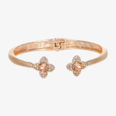Monet Jewelry Womens Orange Clover Bangle Bracelet
