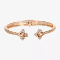 Monet Jewelry Womens Orange Clover Bangle Bracelet