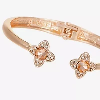 Monet Jewelry Womens Orange Clover Bangle Bracelet
