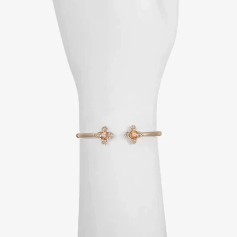 Monet Jewelry Womens Orange Clover Bangle Bracelet