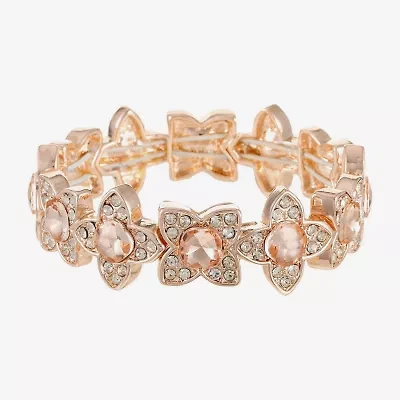 Monet Jewelry Womens Orange Clover Stretch Bracelet