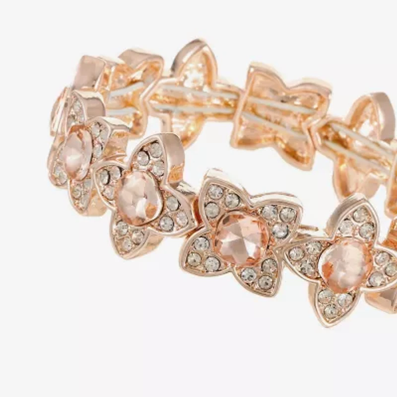 Monet Jewelry Womens Orange Clover Stretch Bracelet