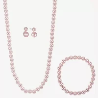 Monet Jewelry Timeless Womens Simulated Pearl Round 3-pc. Jewelry Set