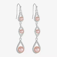 Monet Jewelry Timeless Womens Glass Simulated Pearl Round Hypoallergenic Drop Earrings