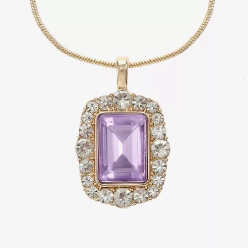 Monet Jewelry Womens Glass 17 Inch Pendant Necklace