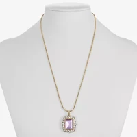 Monet Jewelry Womens Glass 17 Inch Pendant Necklace
