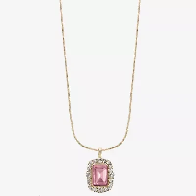 Monet Jewelry Womens Glass 17 Inch Pendant Necklace