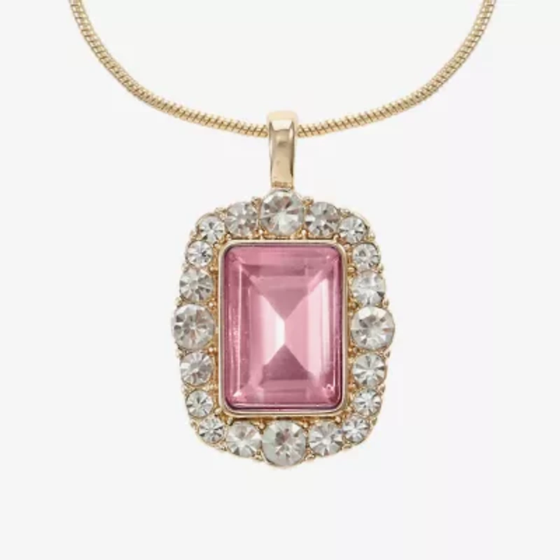 Monet Jewelry Womens Glass 17 Inch Pendant Necklace