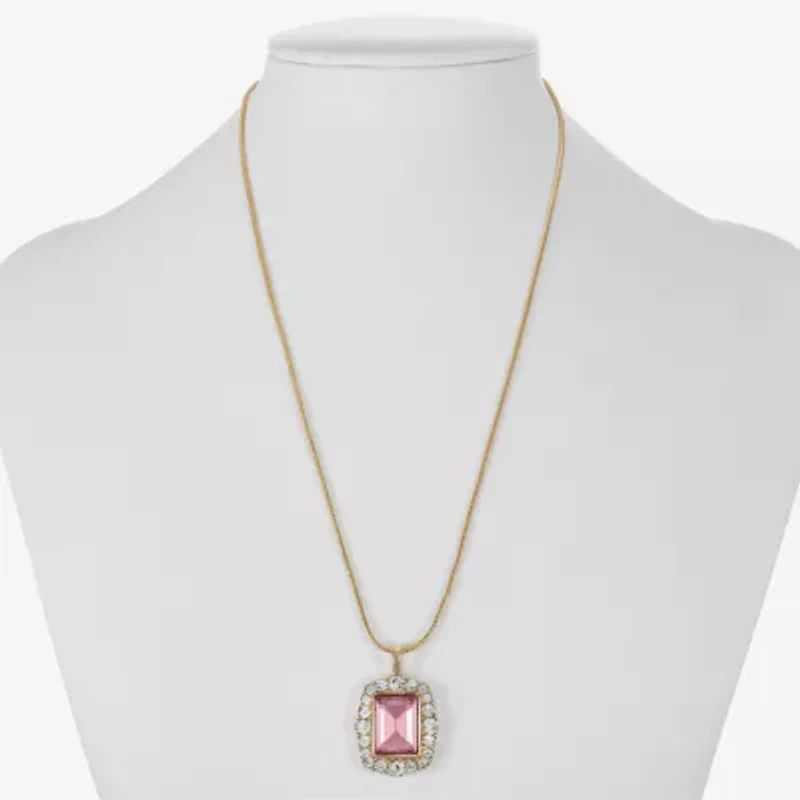 Monet Jewelry Womens Glass 17 Inch Pendant Necklace