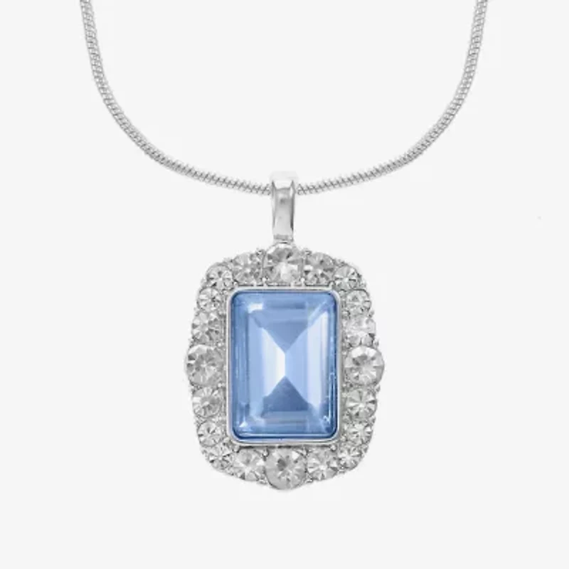 Monet Jewelry Womens Glass 17 Inch Pendant Necklace