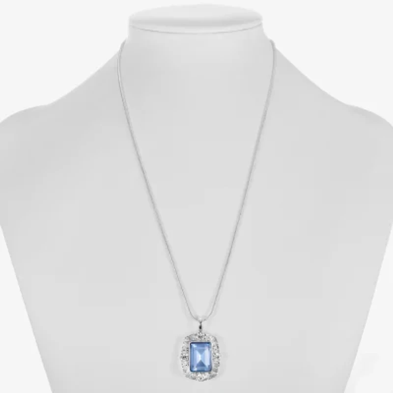 Monet Jewelry Womens Glass 17 Inch Pendant Necklace