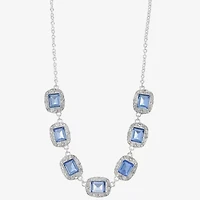 Monet Jewelry Womens Blue 17 Inch Collar Necklace