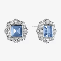 Monet Jewelry Glass 20mm Square Stud Earrings