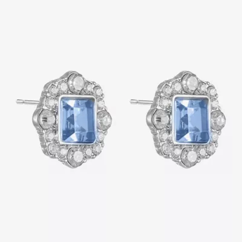 Monet Jewelry Glass 20mm Square Stud Earrings