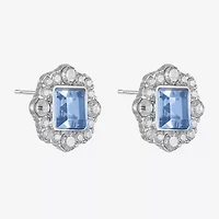 Monet Jewelry Glass 20mm Square Stud Earrings