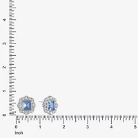 Monet Jewelry Glass 20mm Square Stud Earrings