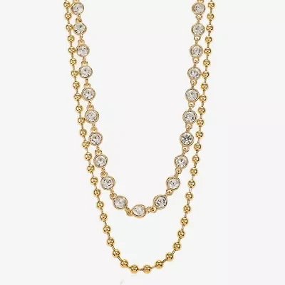 Liz Claiborne Womens Glass 17 Inch Strand Necklace