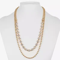 Liz Claiborne Womens Glass 17 Inch Strand Necklace