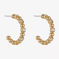 Liz Claiborne Womens Glass 25.4mm Hypoallergenic Hoop Earrings