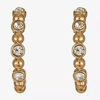 Liz Claiborne Womens Glass 25.4mm Hypoallergenic Hoop Earrings