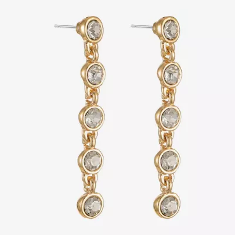 Liz Claiborne Womens Glass Hypoallergenic Drop Earrings