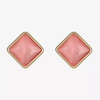 Monet Jewelry Glass 11mm Square Stud Earrings