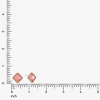 Monet Jewelry Glass 11mm Square Stud Earrings