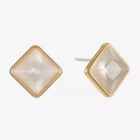 Monet Jewelry Glass 11mm Square Stud Earrings