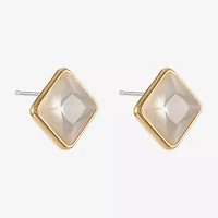 Monet Jewelry Glass 11mm Square Stud Earrings