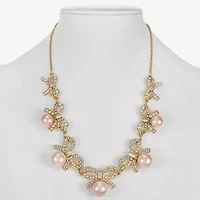 Monet Jewelry Gold Tone Womens 17 Inch Collar Necklace