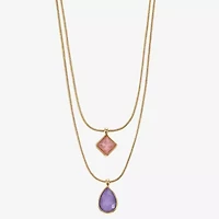 Monet Jewelry Womens Glass 17 Inch Strand Necklace