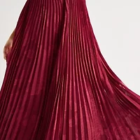 Melonie T Womens Short Sleeve Floral Midi Fit + Flare Dress