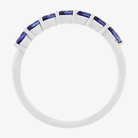Limited Quantities! Womens Lab Created Blue Sapphire 10K White Gold Band