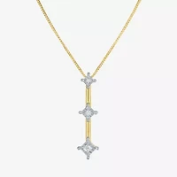 G-H / Si2-I1 Womens Diamond Accent Lab Grown White Diamond Accent 10K Gold 18 Inch Pendant Necklace