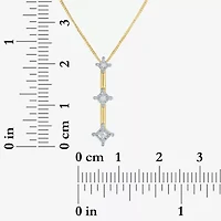G-H / Si2-I1 Womens Diamond Accent Lab Grown White Diamond Accent 10K Gold 18 Inch Pendant Necklace