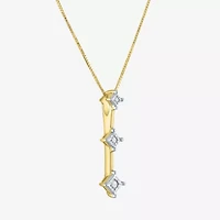 G-H / Si2-I1 Womens Diamond Accent Lab Grown White Diamond Accent 10K Gold 18 Inch Pendant Necklace