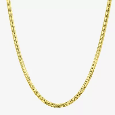 Womens 14K Gold 18 Inch Snake Chain Necklace