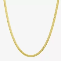 Womens 14K Gold 18 Inch Snake Chain Necklace