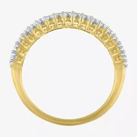 (G-H / Si2-I1) Womens 8MM 1 CT. T.W. Lab Grown White Diamond 14K Gold Over Silver Band