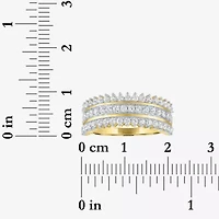 (G-H / Si2-I1) Womens 8MM 1 CT. T.W. Lab Grown White Diamond 14K Gold Over Silver Band