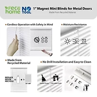 Eco Estates Magnetic 1" Room Darkening Cordless Mini Blind