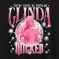 Womens Crew Neck Short Sleeve Regular Fit Wicked Graphic T-Shirt