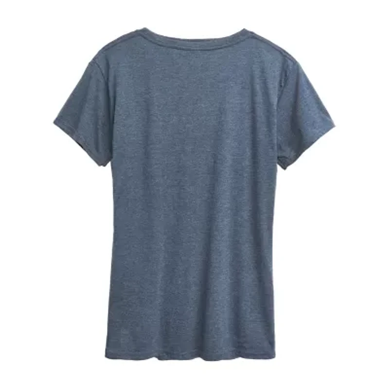 Womens Crew Neck Short Sleeve Regular Fit Peanuts Graphic T-Shirt