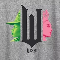 Womens Crew Neck Short Sleeve Regular Fit Wicked Graphic T-Shirt