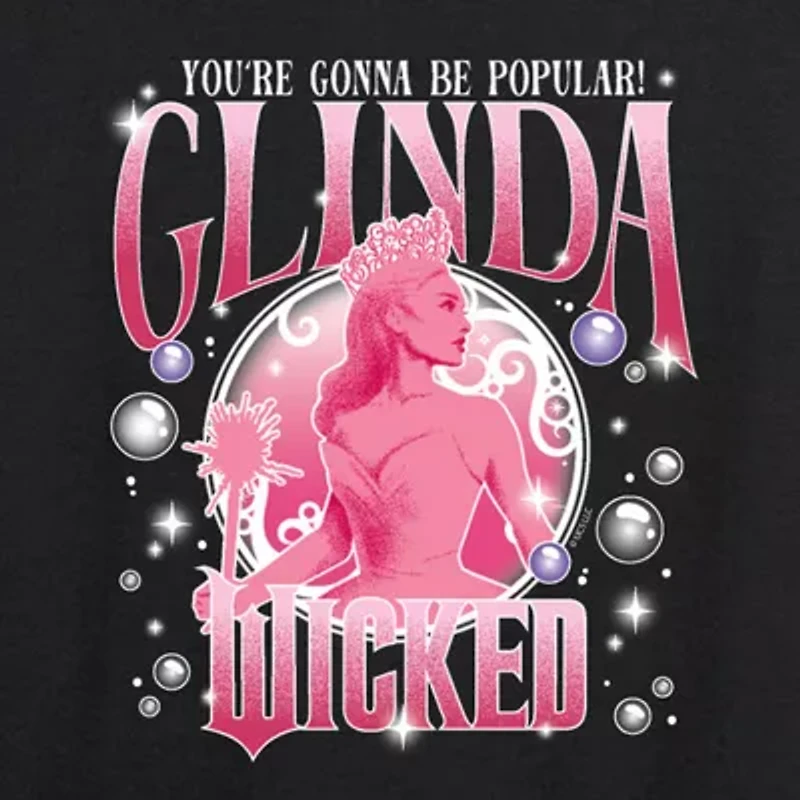 Wicked Glinda Popular Womens Round Neck Long Sleeve Regular Fit Graphic T-Shirt