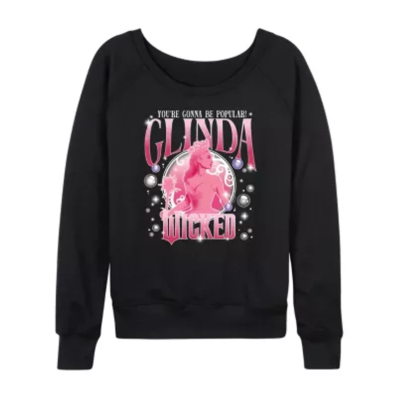 Wicked Glinda Popular Womens Round Neck Long Sleeve Regular Fit Graphic T-Shirt